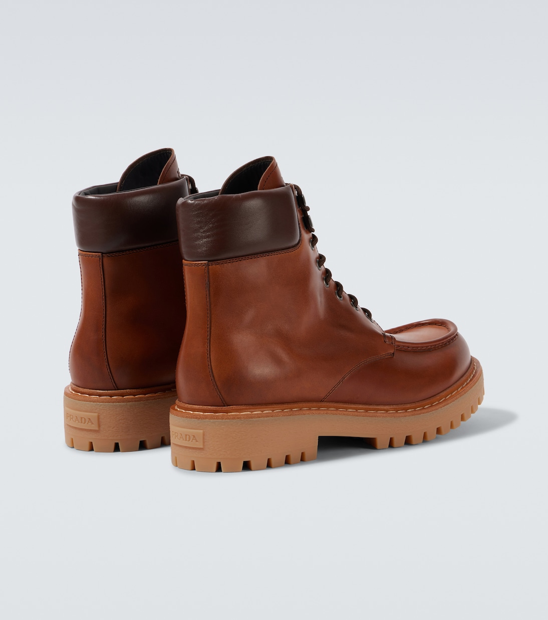 Schnürstiefel aus Leder | Prada