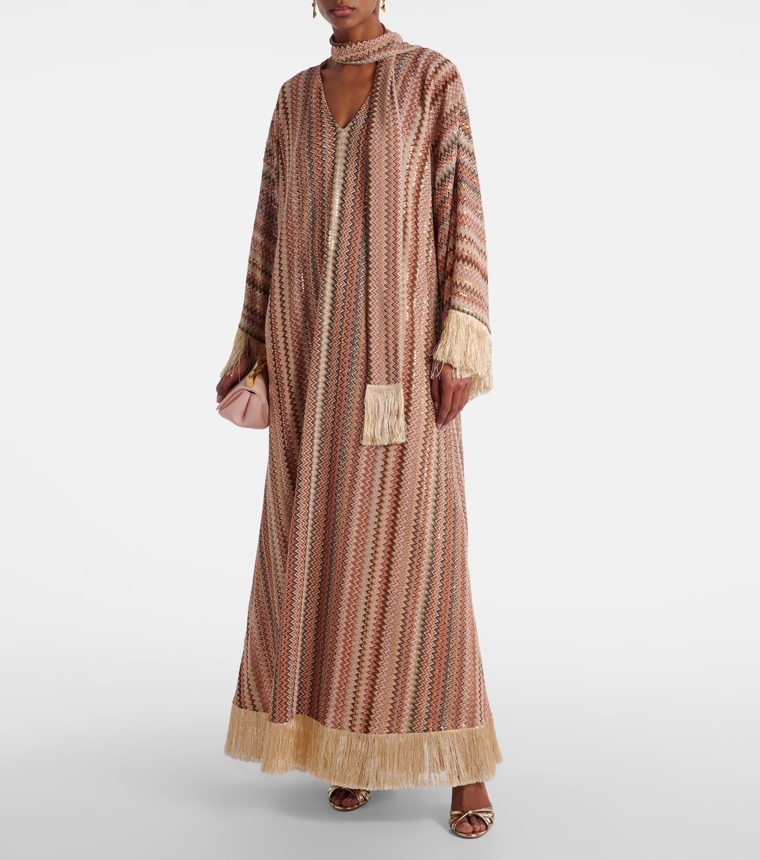 Kaftan aus Strick mit Pailletten | Missoni