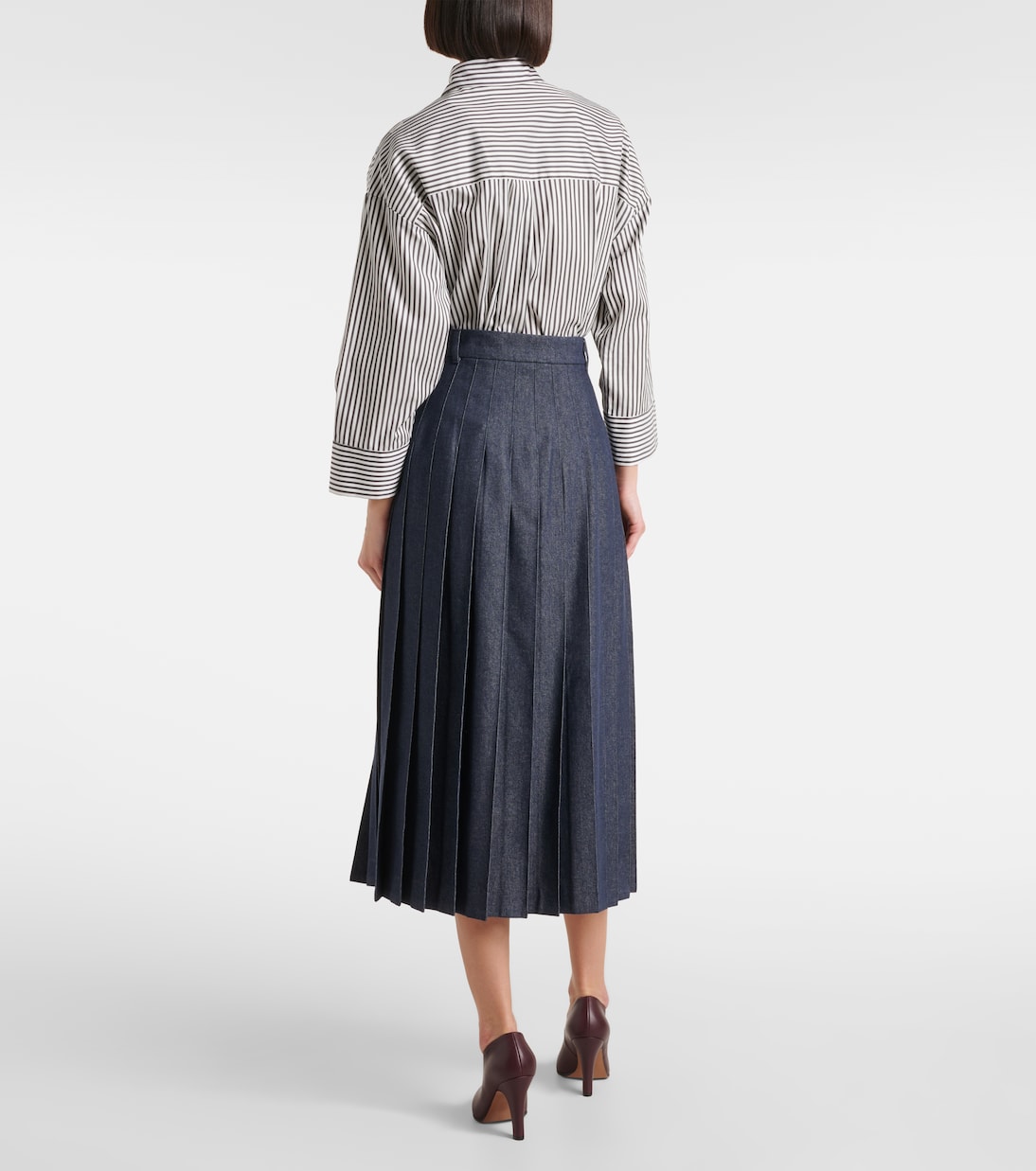 Gonna midi di jeans Vale a pieghe | 'S Max Mara