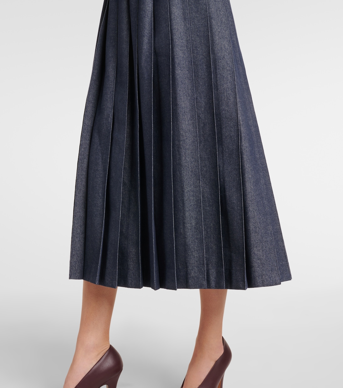 Gonna midi di jeans Vale a pieghe | 'S Max Mara
