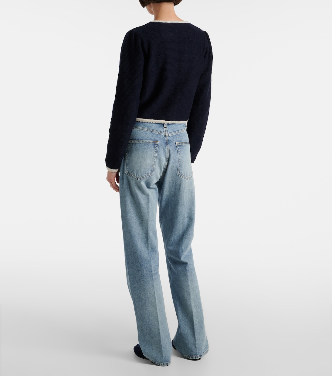 Top Corded Cardi in lana e cotone | Frame