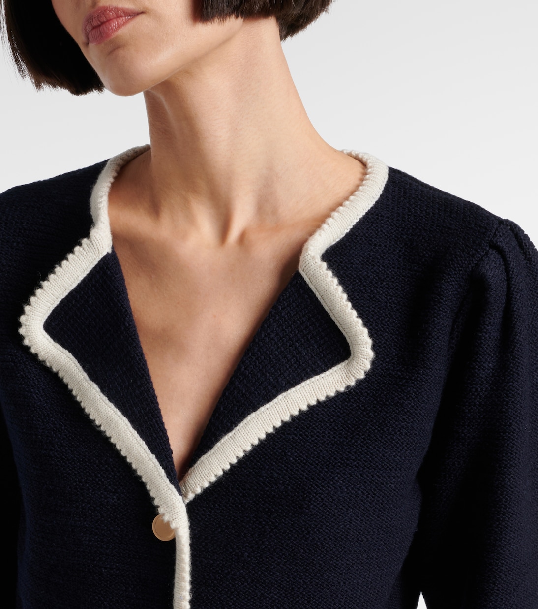 Top Corded Cardi in lana e cotone | Frame