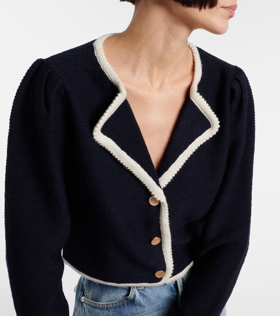 Top Corded Cardi in lana e cotone | Frame