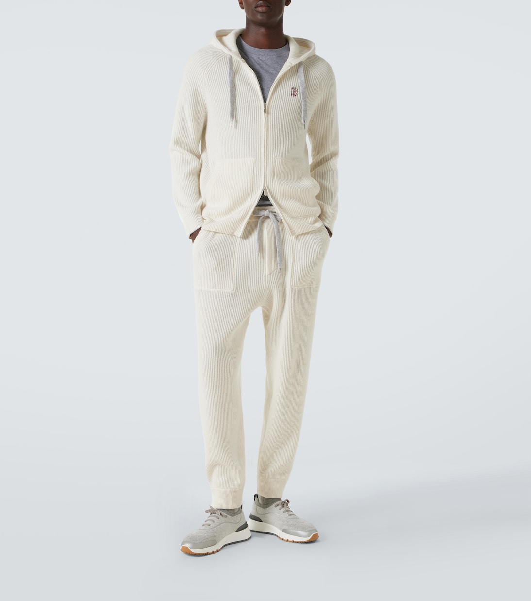 Sudadera acanalada de cachemir | Brunello Cucinelli