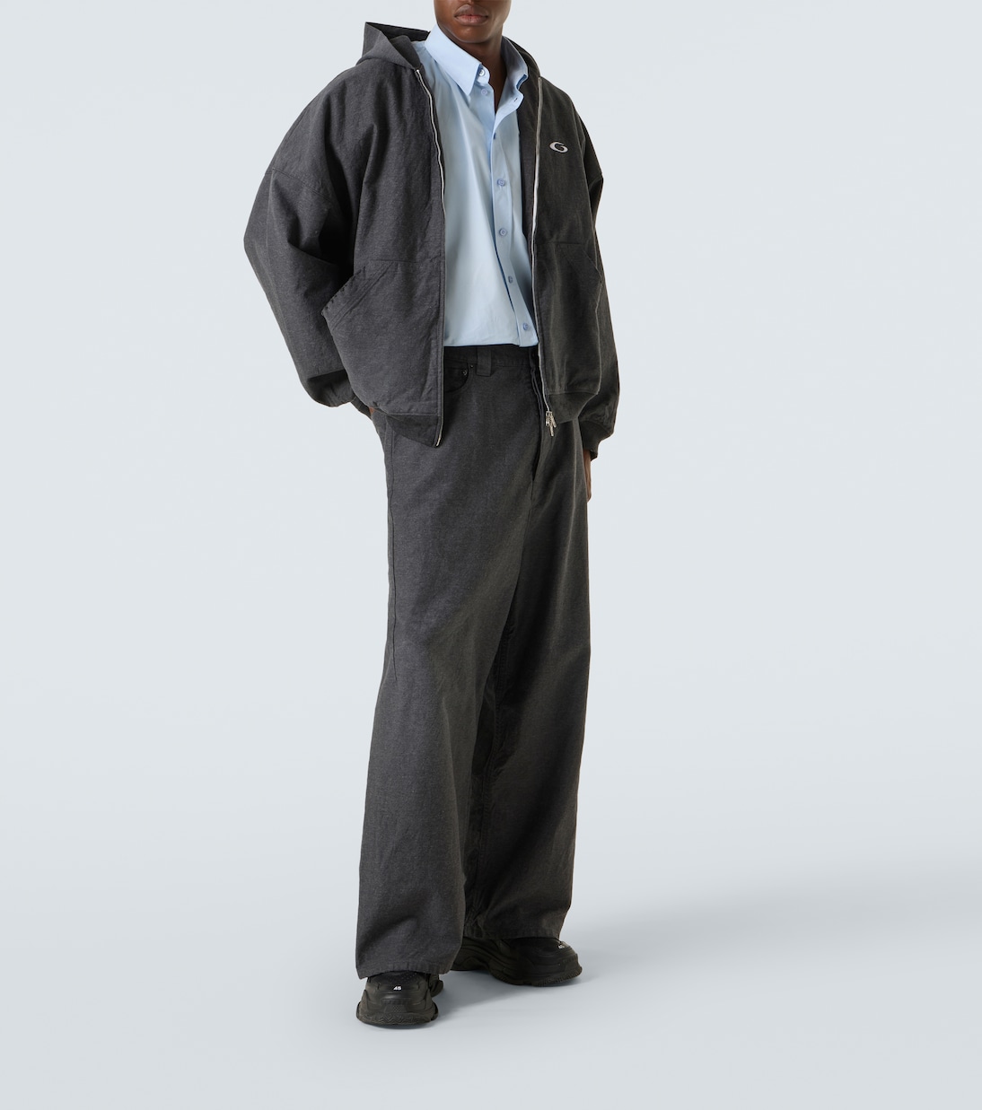 Trompe L'Oeil denim sweatpants | Balenciaga