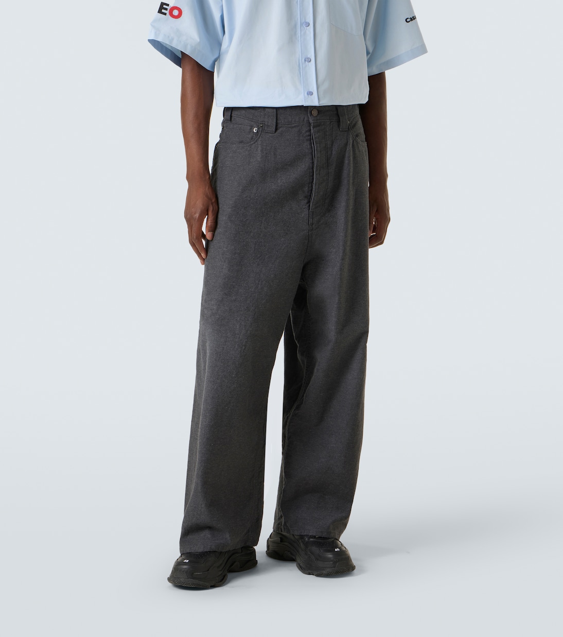 Trompe L'Oeil denim sweatpants | Balenciaga