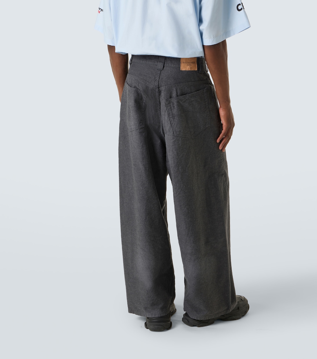 Trompe L'Oeil denim sweatpants | Balenciaga