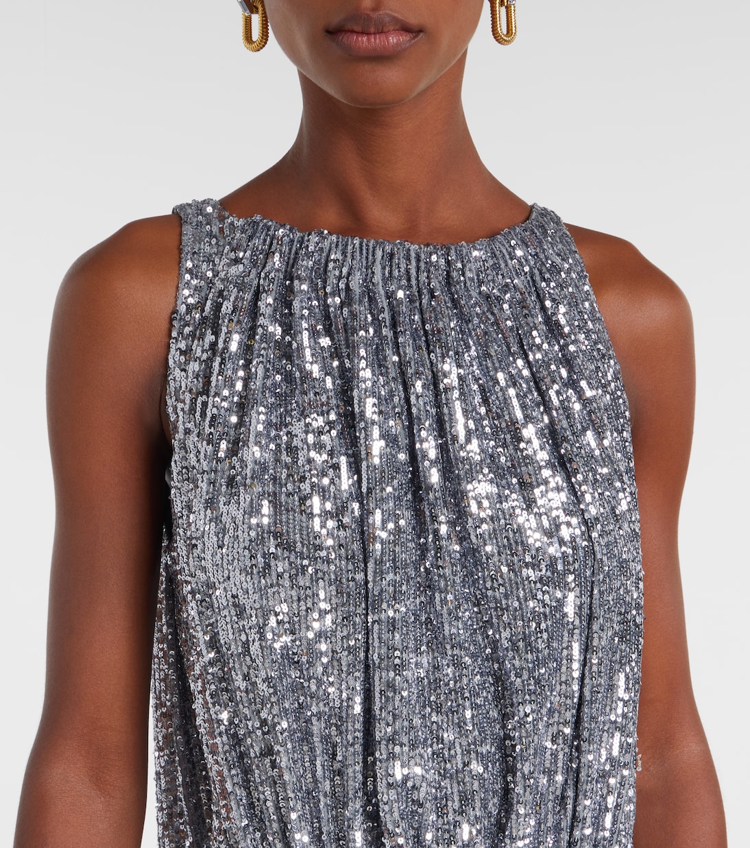 Sequined gathered cocktail dress | Rabanne