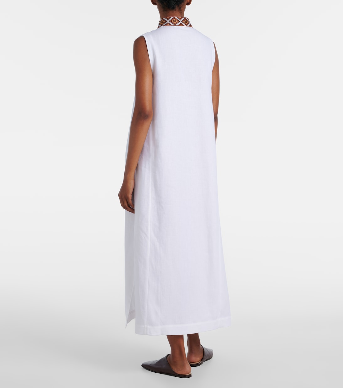 Abril linen midi dress | Loro Piana