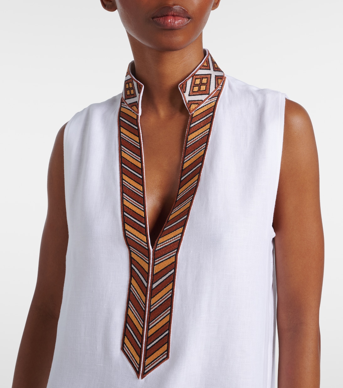Abril linen midi dress | Loro Piana