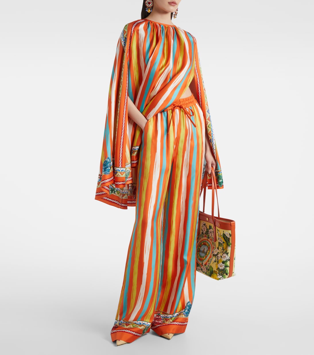 Oversized striped silk shirt | Dolce&Gabbana