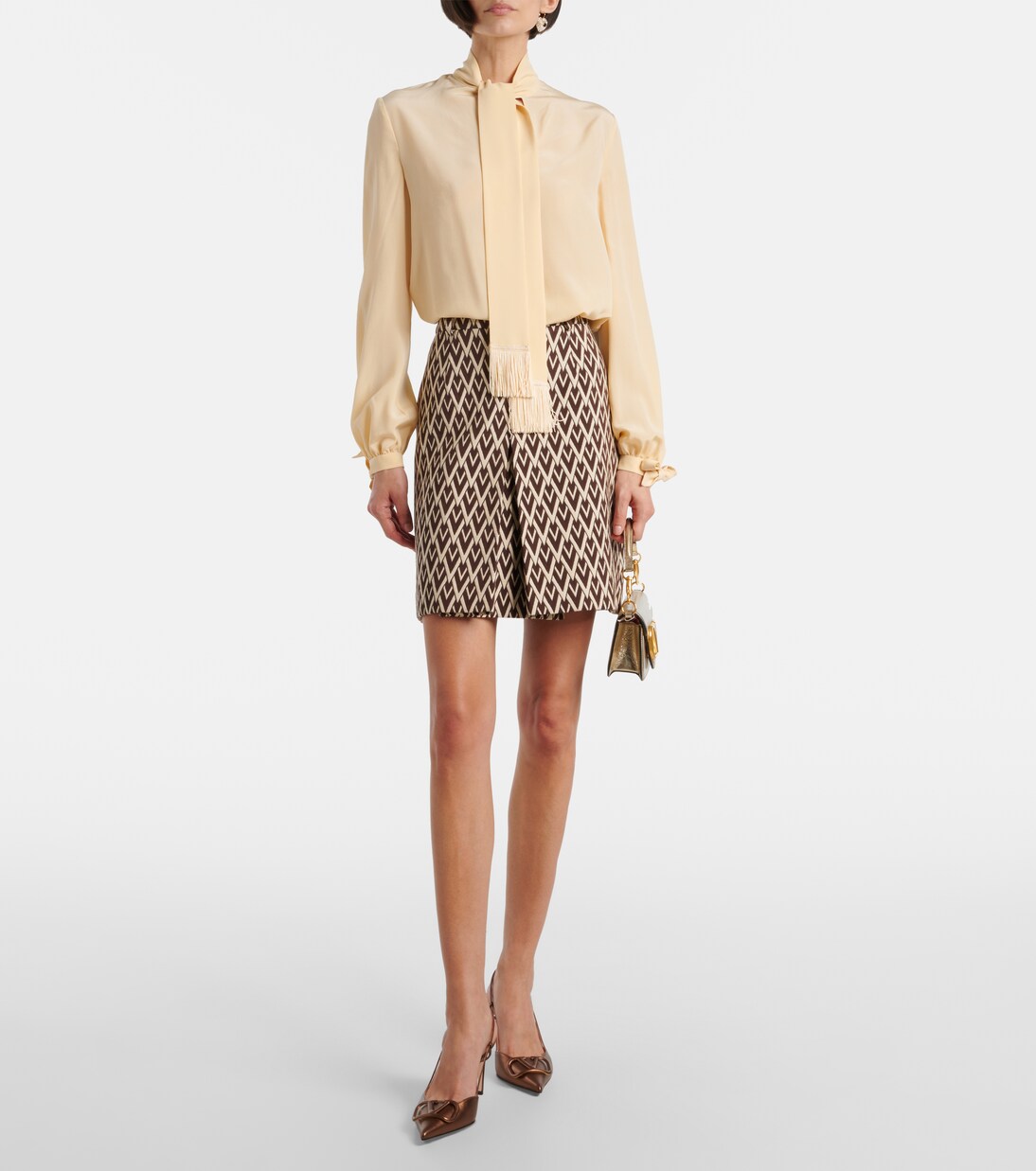 VLogo Signature 80 leather slingback pumps | Valentino Garavani