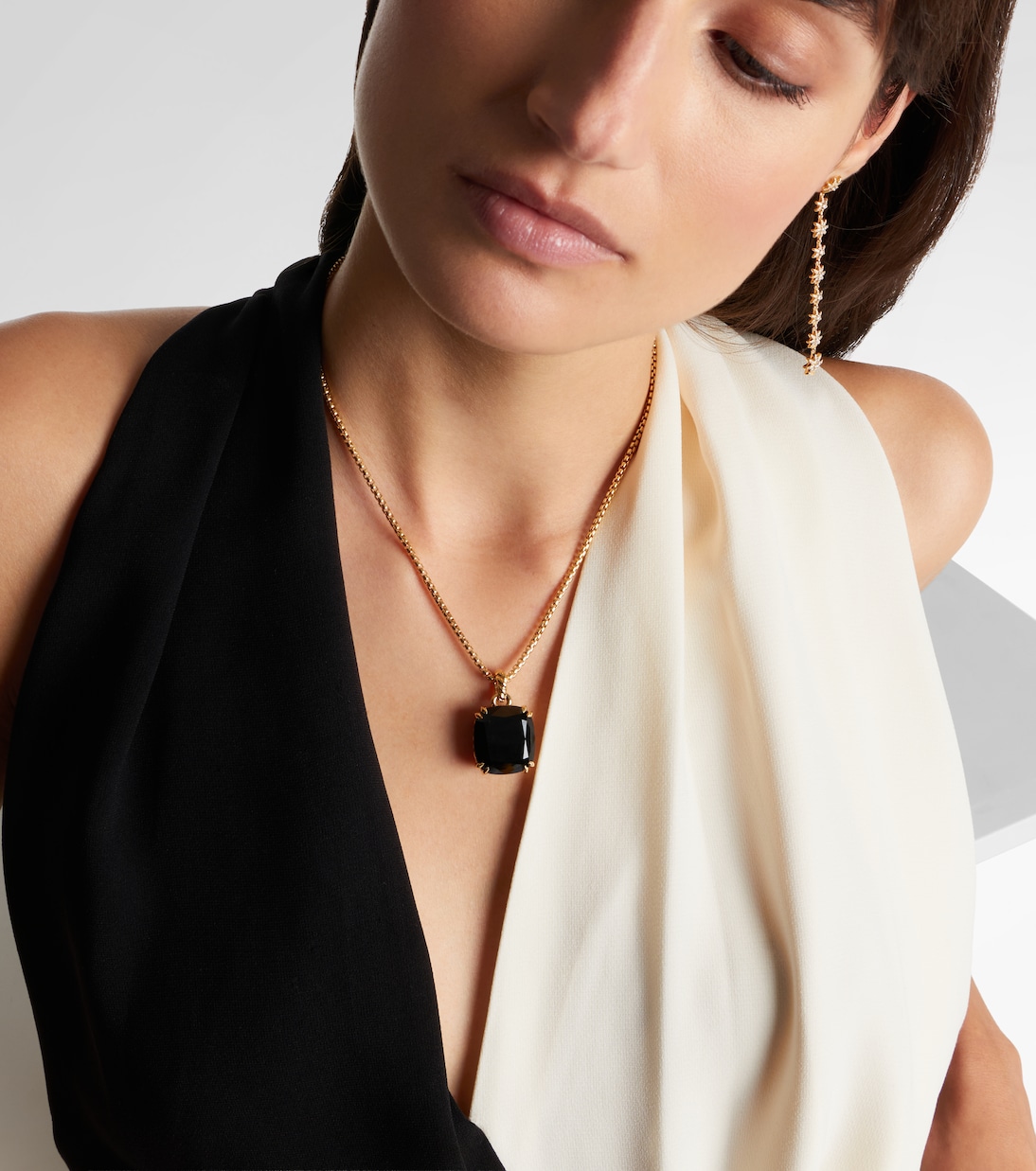Marbella 18kt gold necklace with onyx | David Yurman