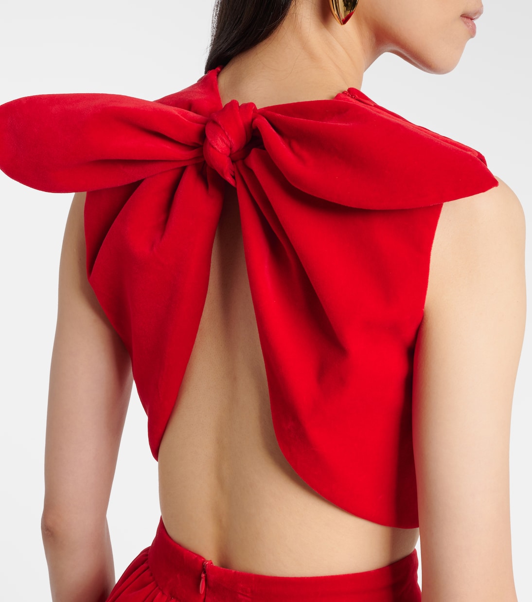 Cropped-Top aus Baumwollsamt  | Patou