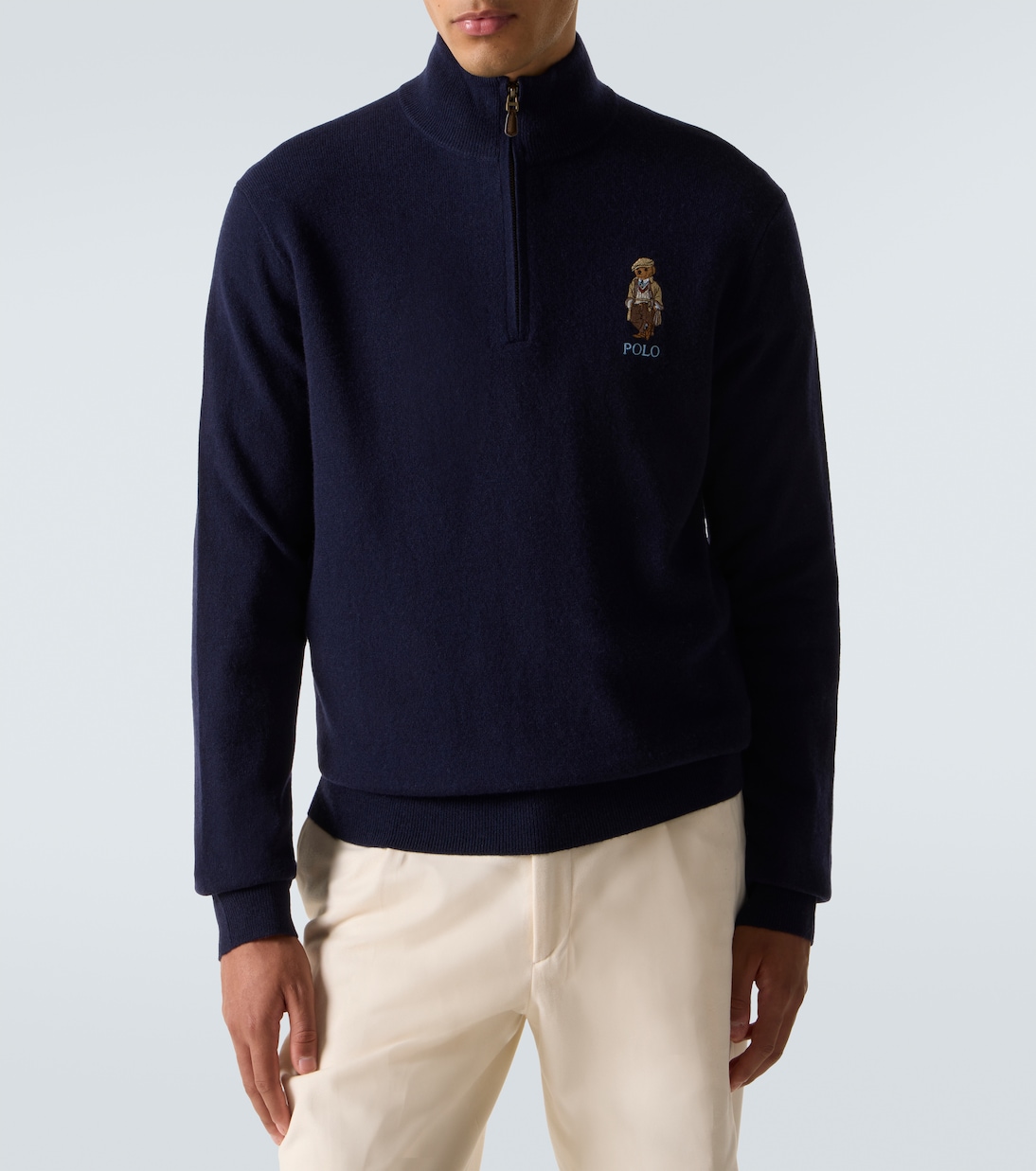 Jersey Polo Bear de lana con cremallera parcial | Polo Ralph Lauren