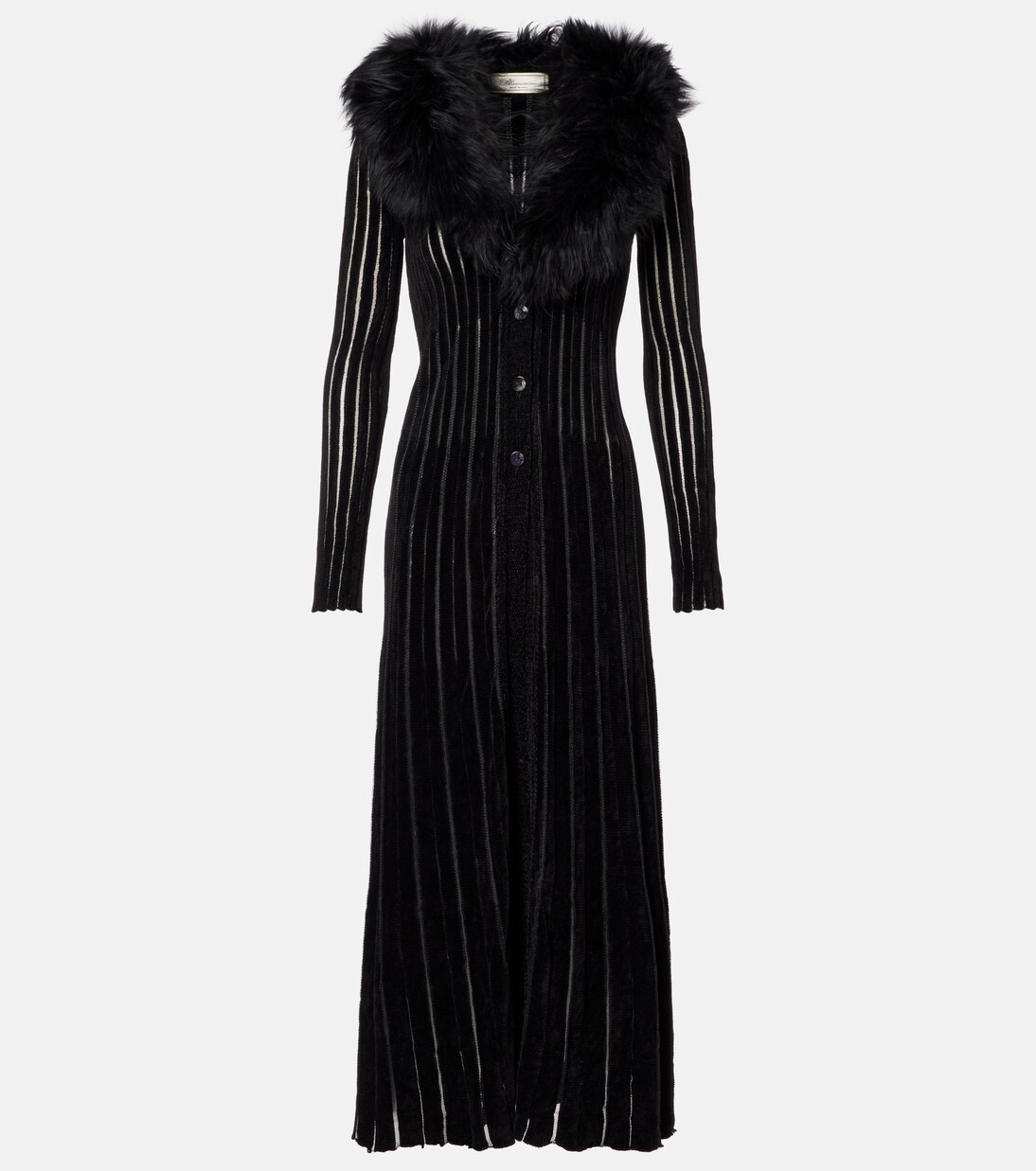Maxikleid mit Shearling | Blumarine