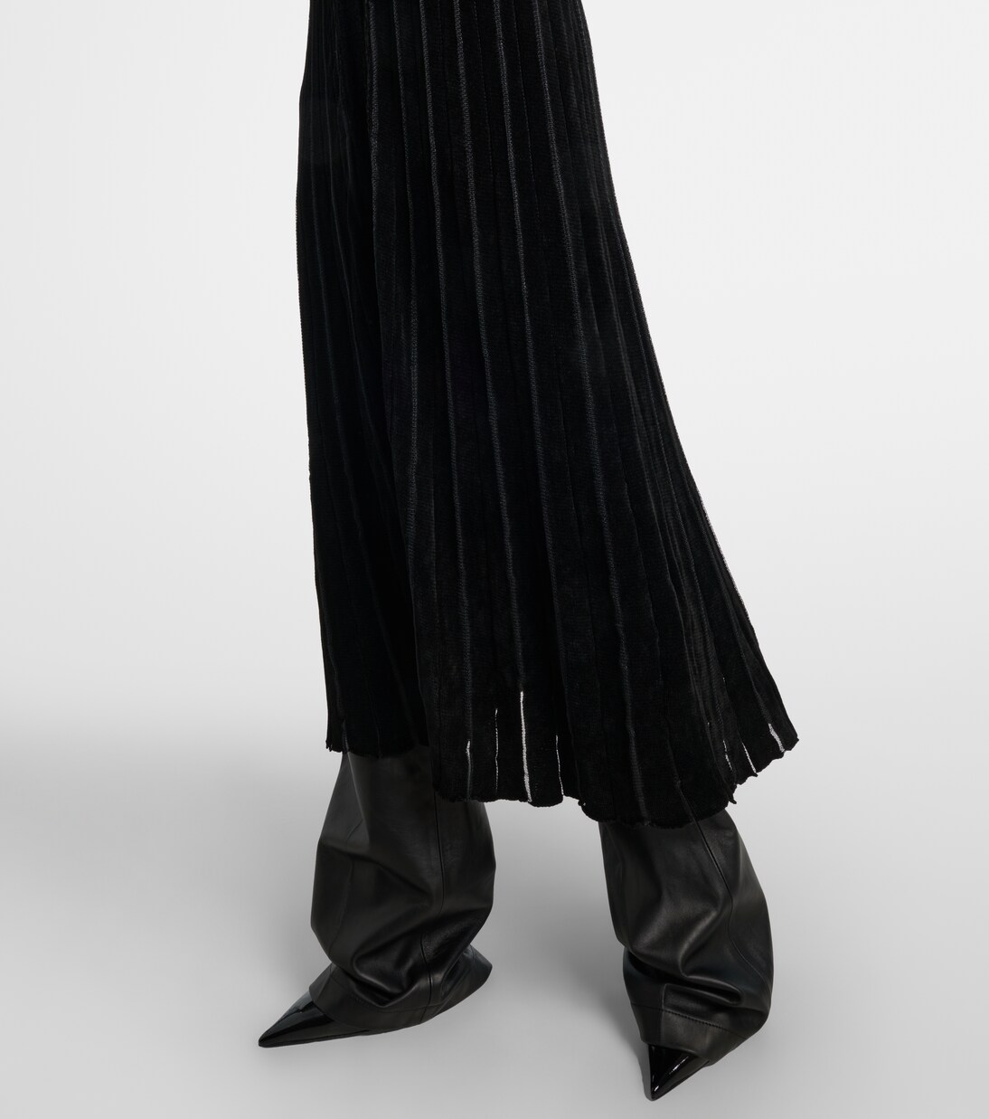 Maxikleid mit Shearling | Blumarine