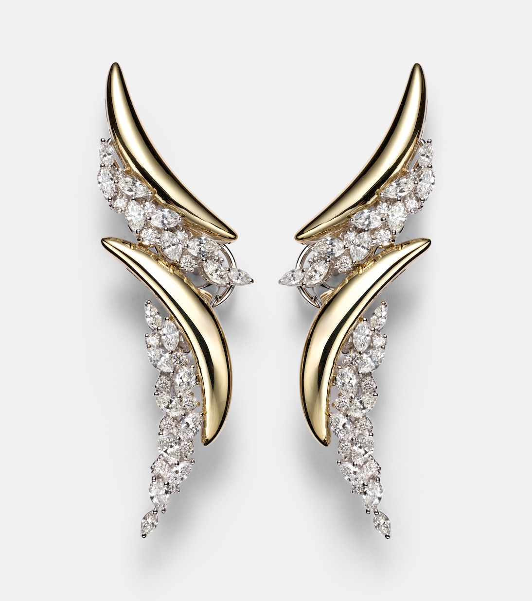 Orecchini Golden Strada in oro 18kt con diamanti | Yeprem