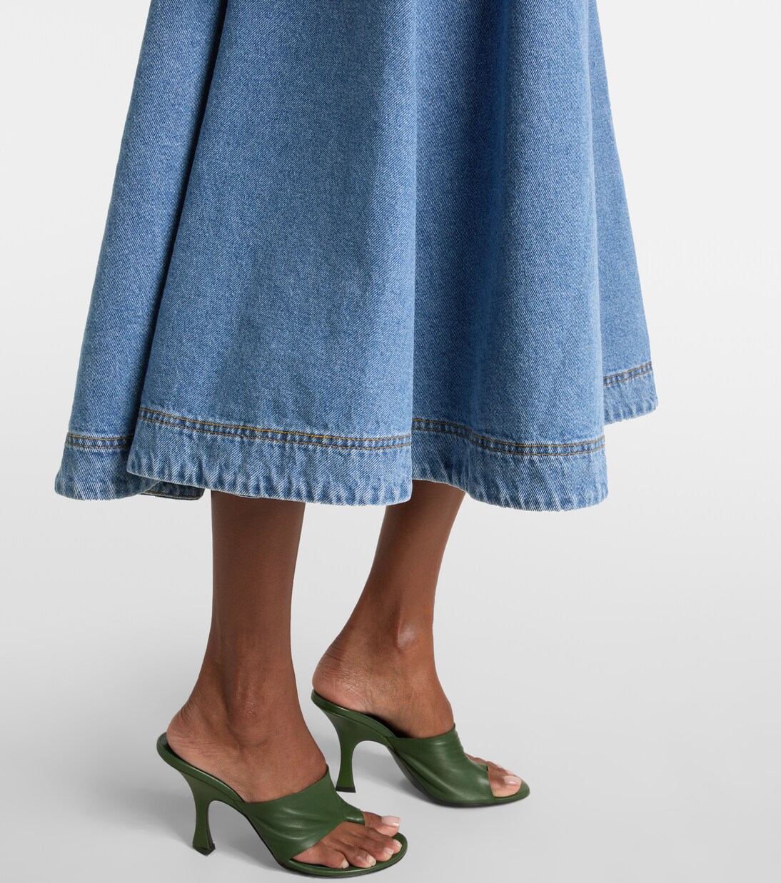 Vestido midi flared en denim | Magda Butrym