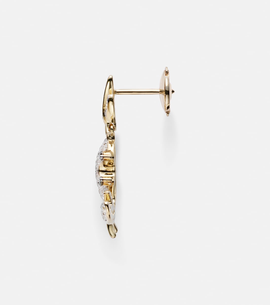 Einzelner Ohrring Crustacé aus 9kt Gelbgold mit Diamanten | Yvonne Léon