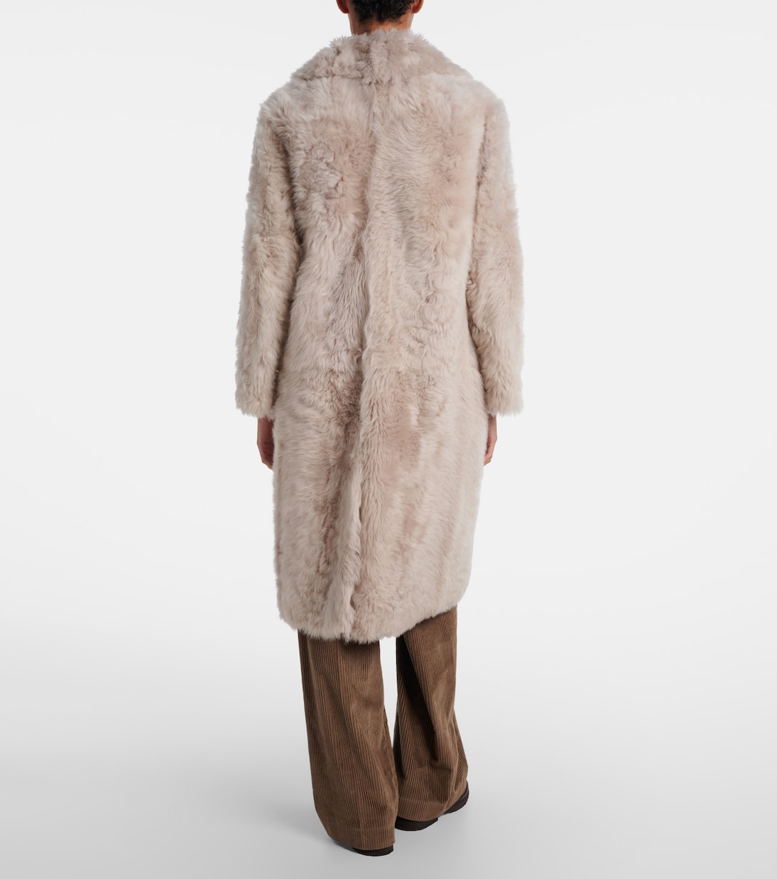 Double-breasted shearling coat | Brunello Cucinelli