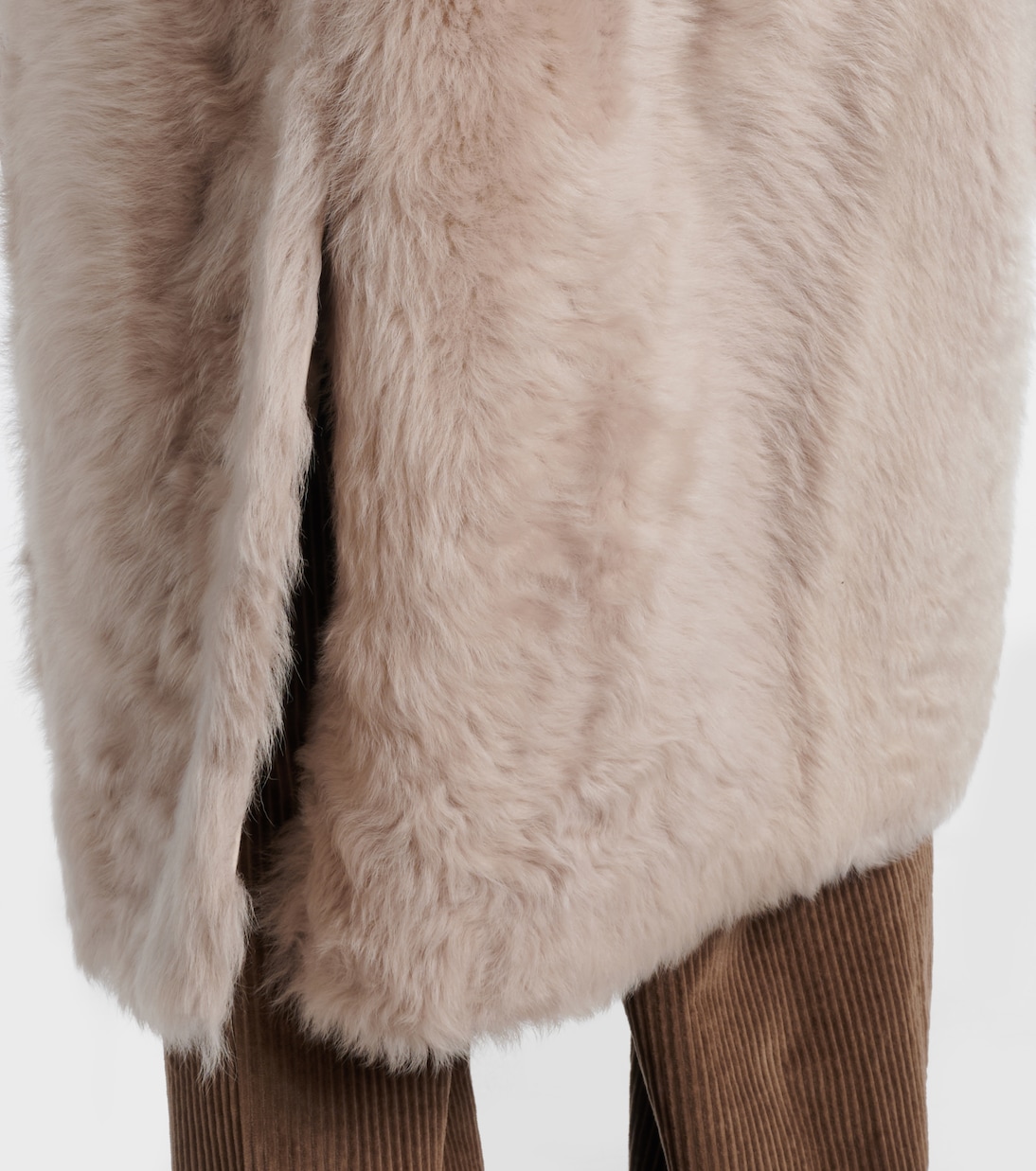 Double-breasted shearling coat | Brunello Cucinelli