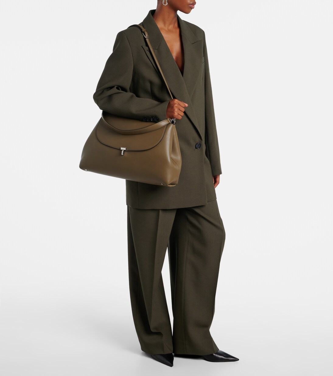 T-Lock Medium leather shoulder bag | Toteme