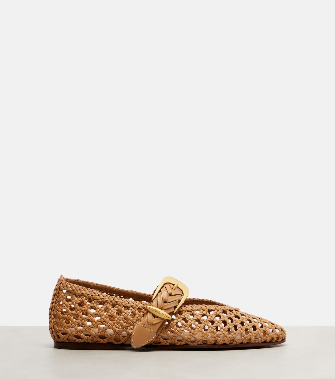 Helix braided leather ballet flats | Zimmermann