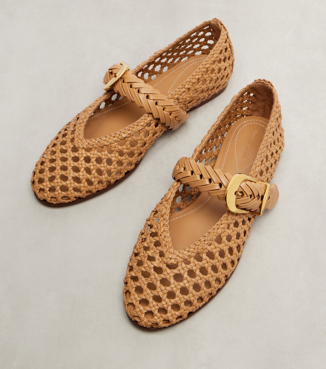 Helix braided leather ballet flats | Zimmermann