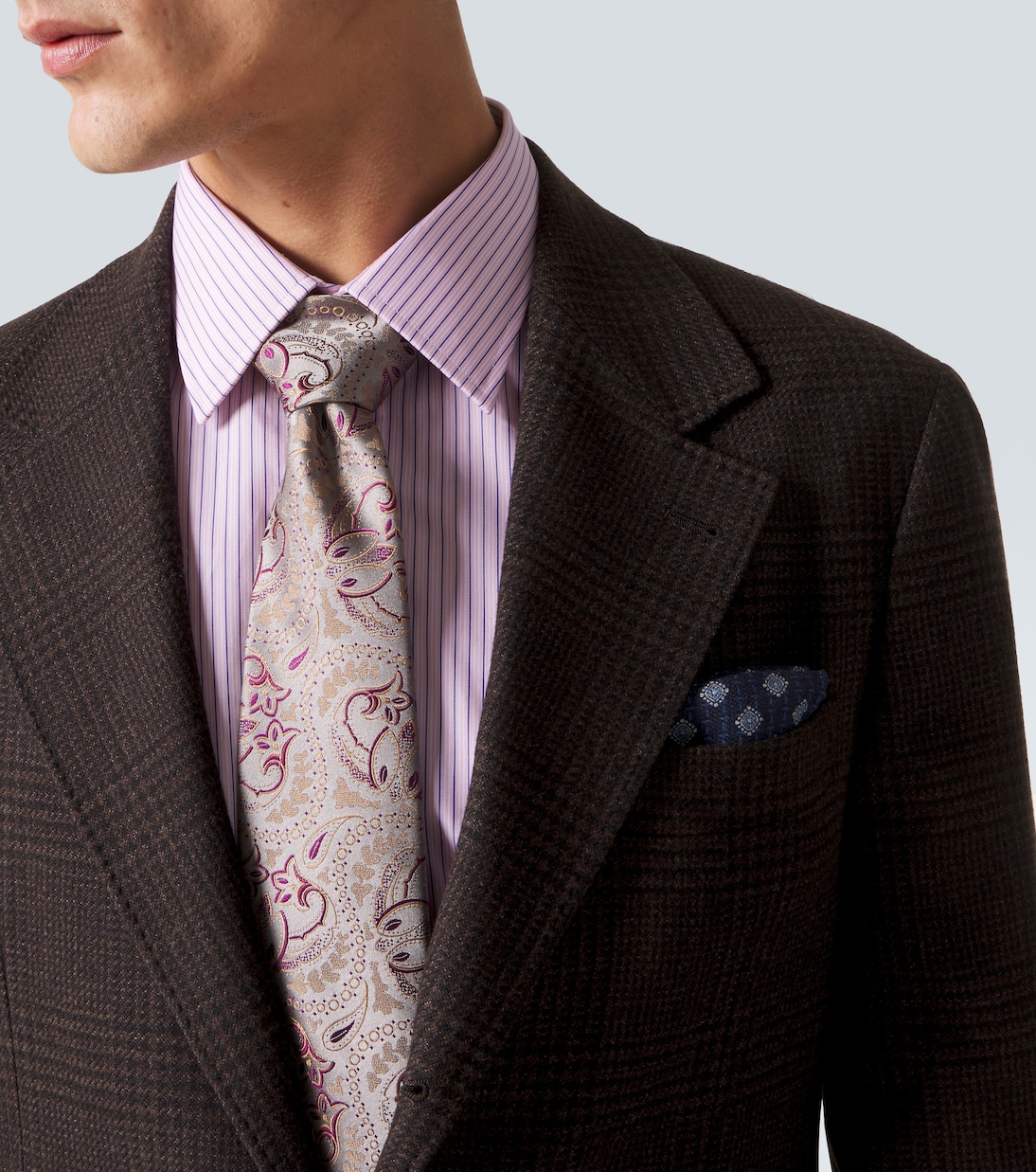 Paisley silk jacquard tie | Charvet