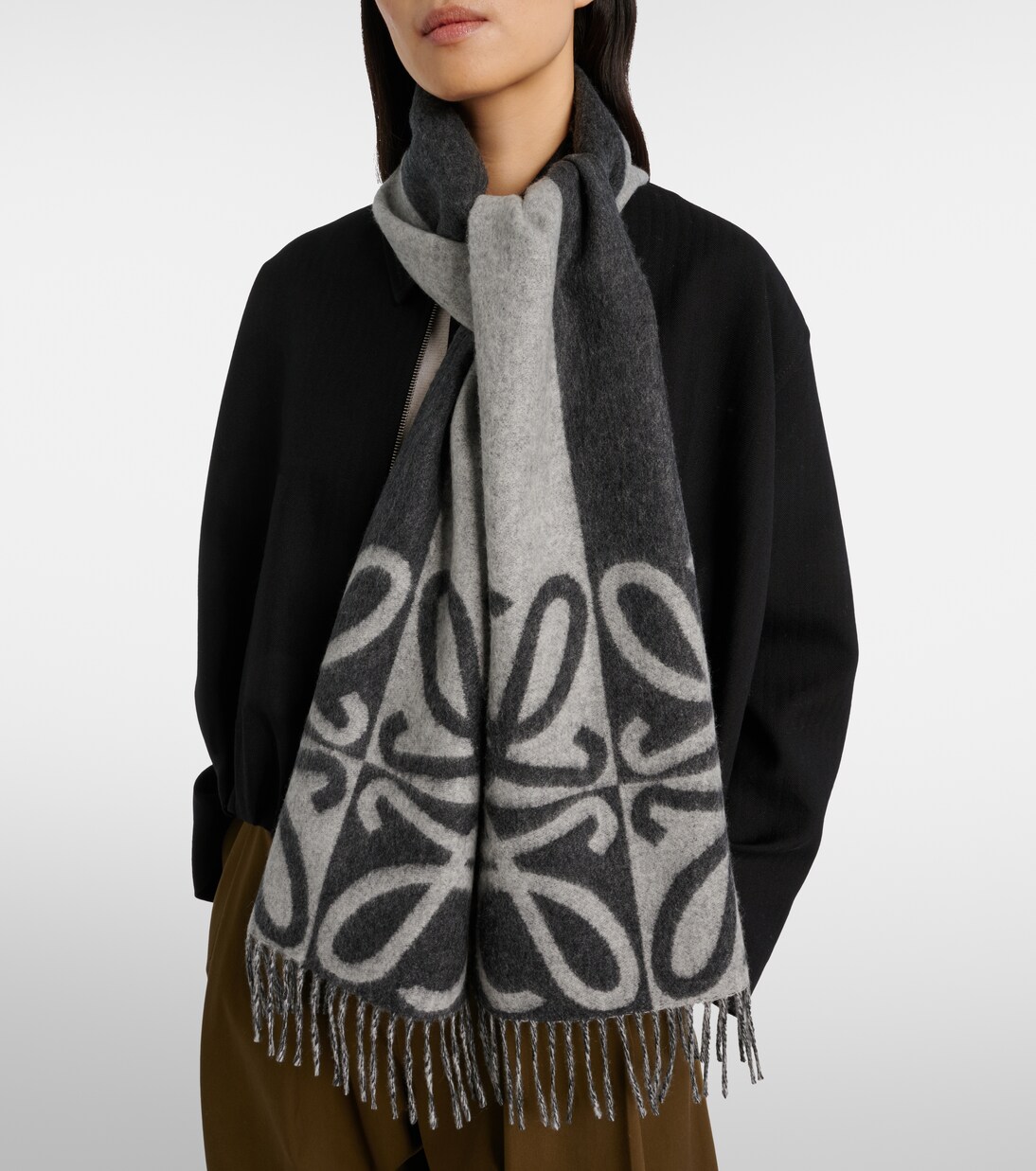 Bufanda de lana y cachemir con anagrama | Loewe