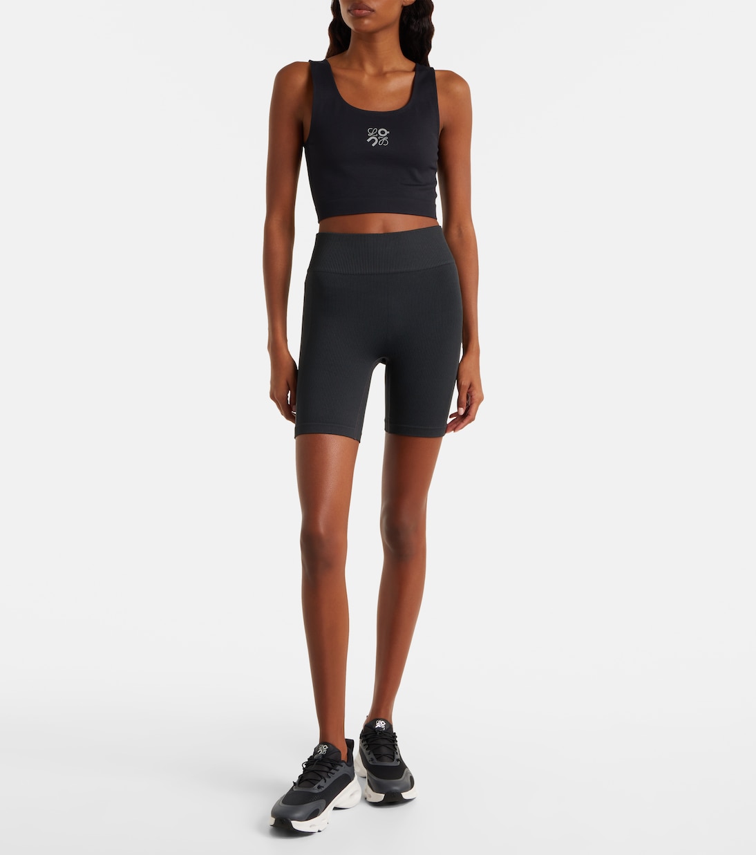 x On ribbed-knit sports bra | Loewe