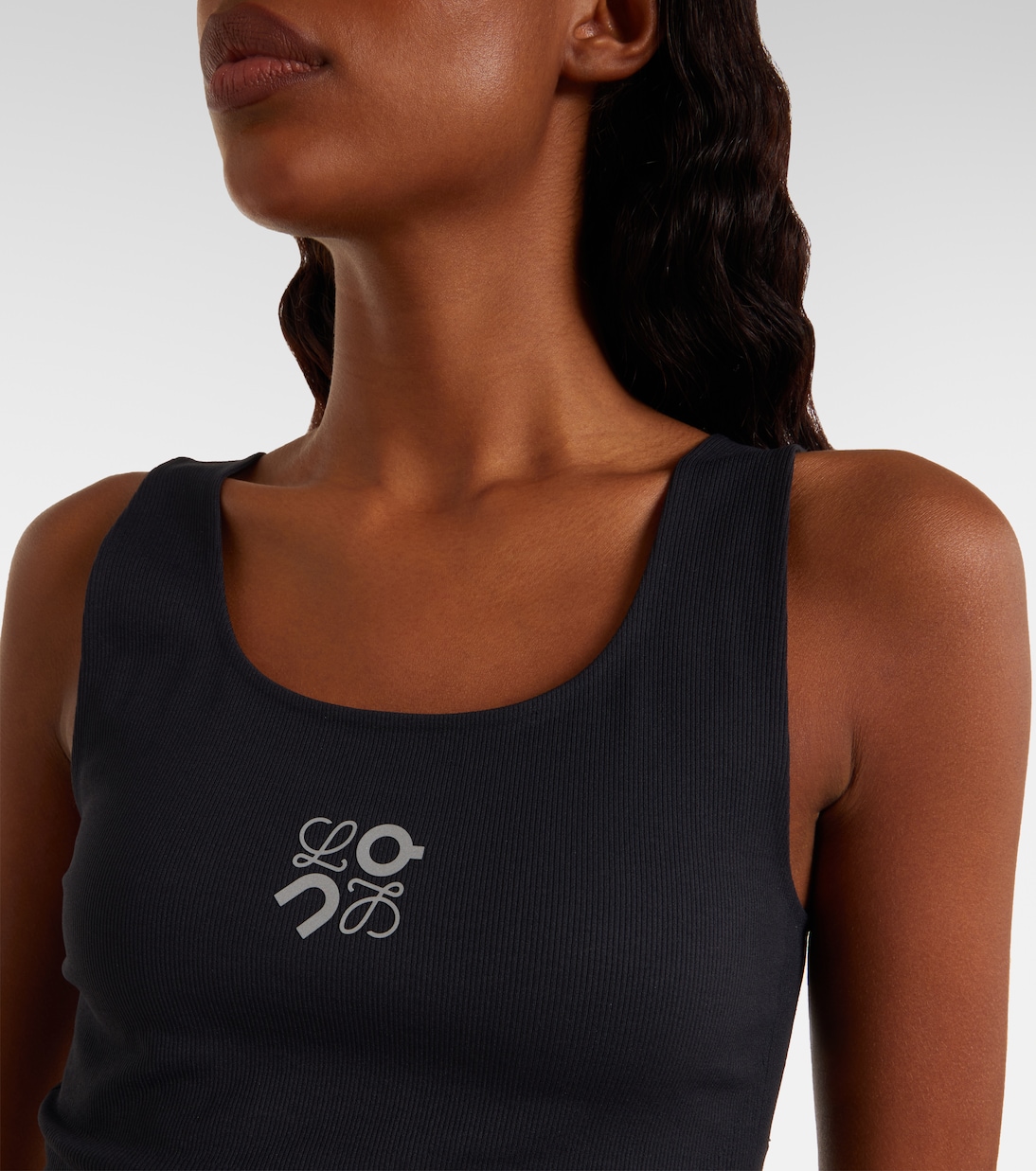 x On ribbed-knit sports bra | Loewe