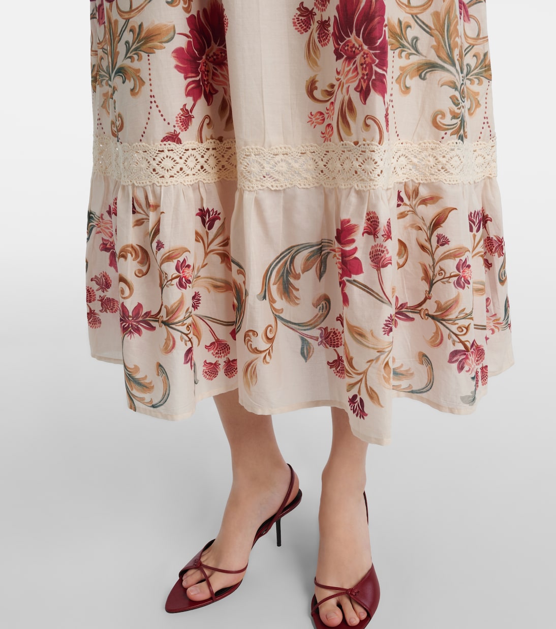 Crochet-trimmed cotton midi dress | Farm Rio