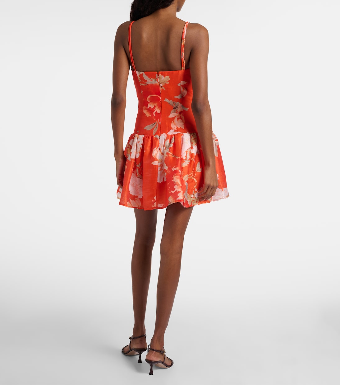 Lorena floral ruffled minidress | Leo Lin