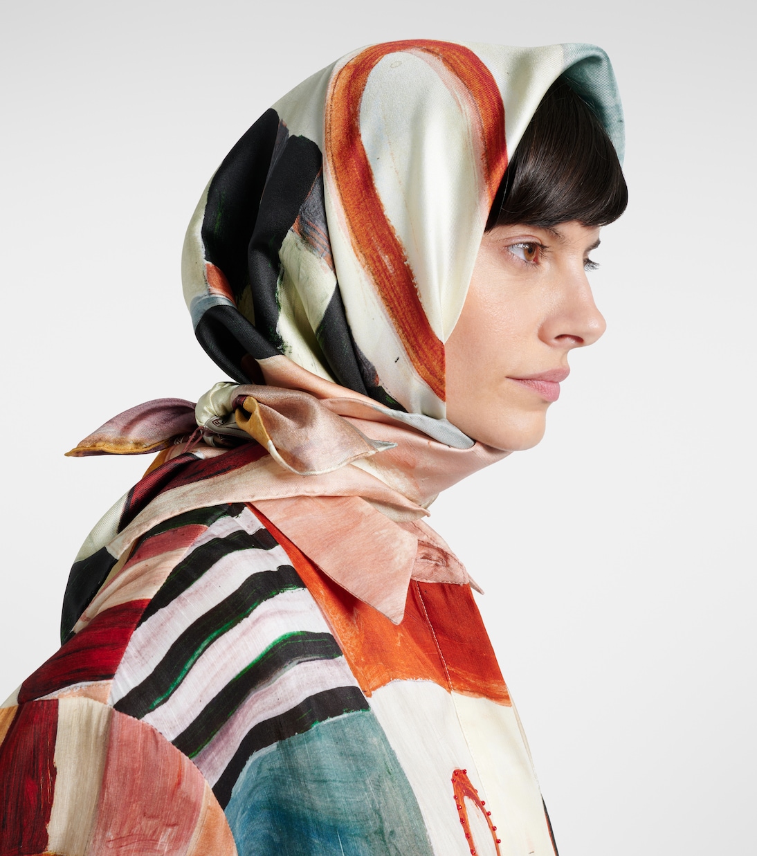 Michelle printed silk scarf | Alémais