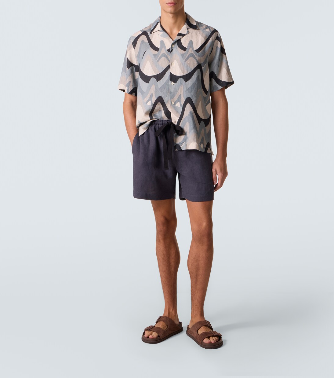 Camisa bowling Roberto de lino estampada | Frescobol Carioca