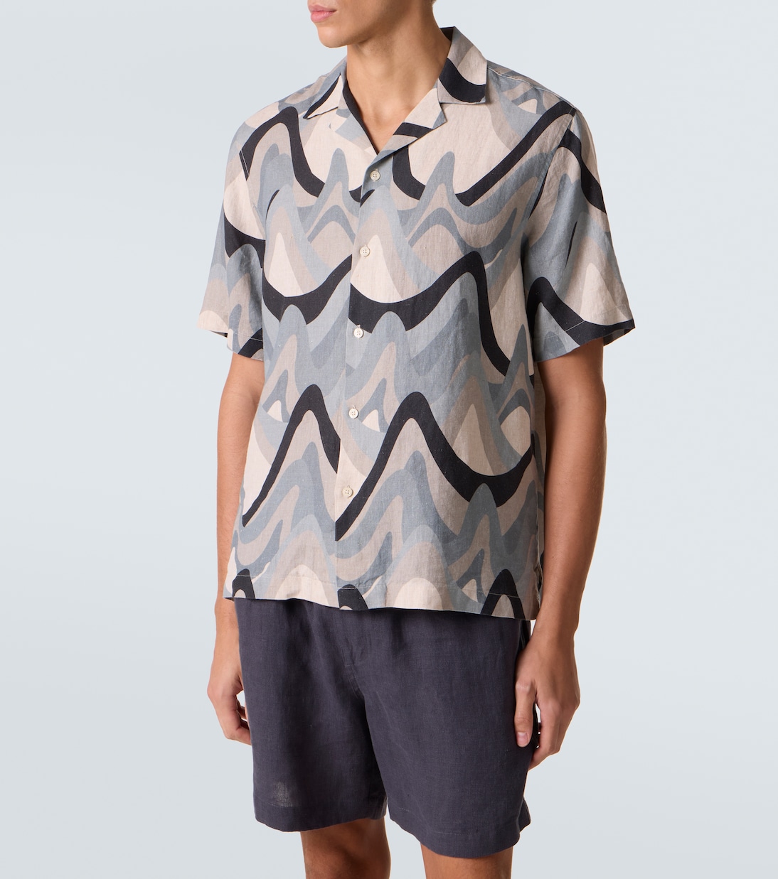 Camisa bowling Roberto de lino estampada | Frescobol Carioca