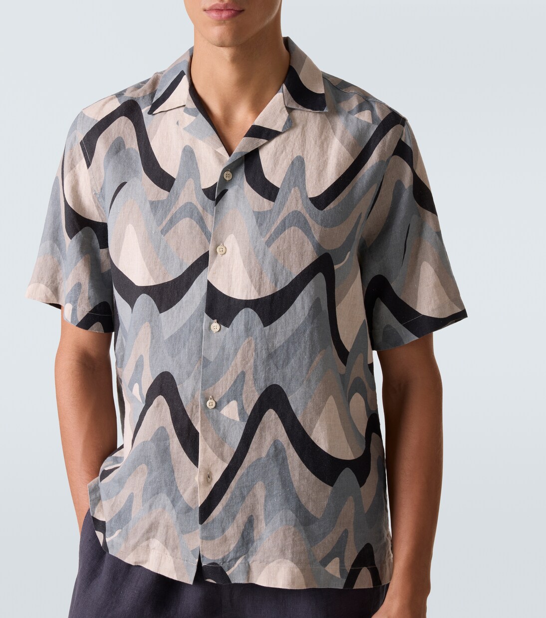 Camisa bowling Roberto de lino estampada | Frescobol Carioca