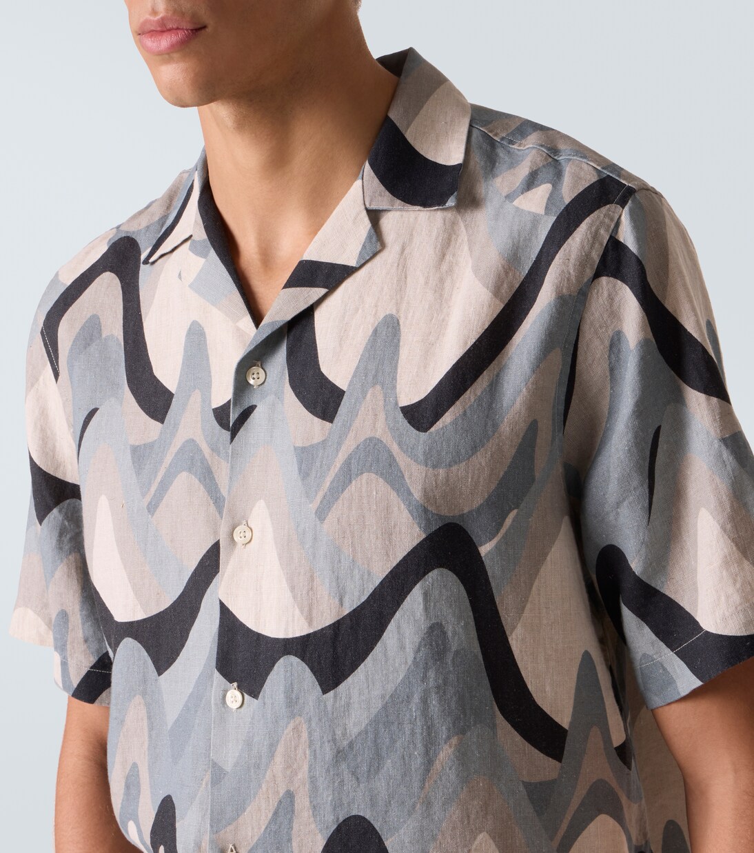 Camisa bowling Roberto de lino estampada | Frescobol Carioca
