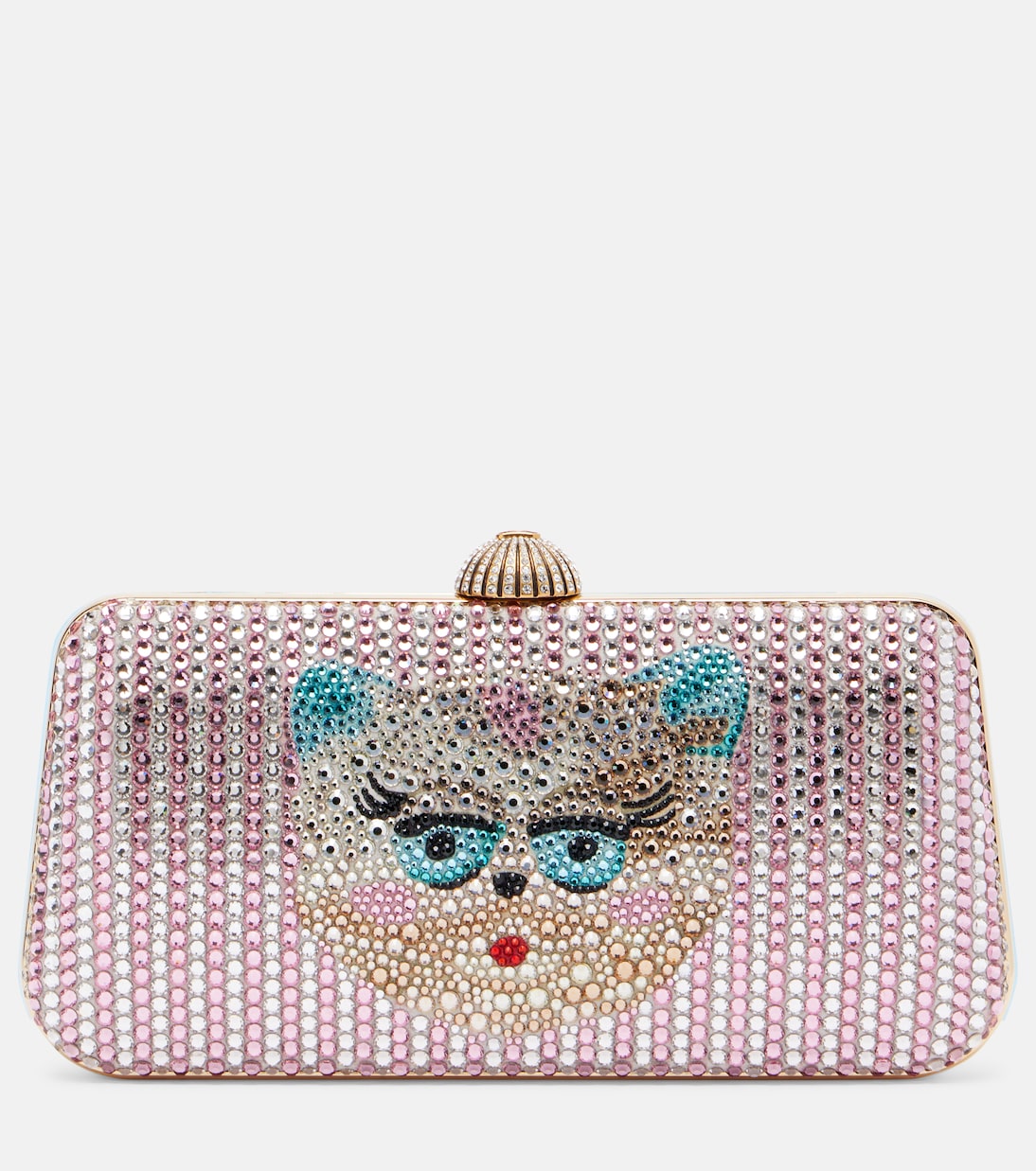 Clutch Carry Secrets Cat Mini mit Kristallen | Valentino Garavani