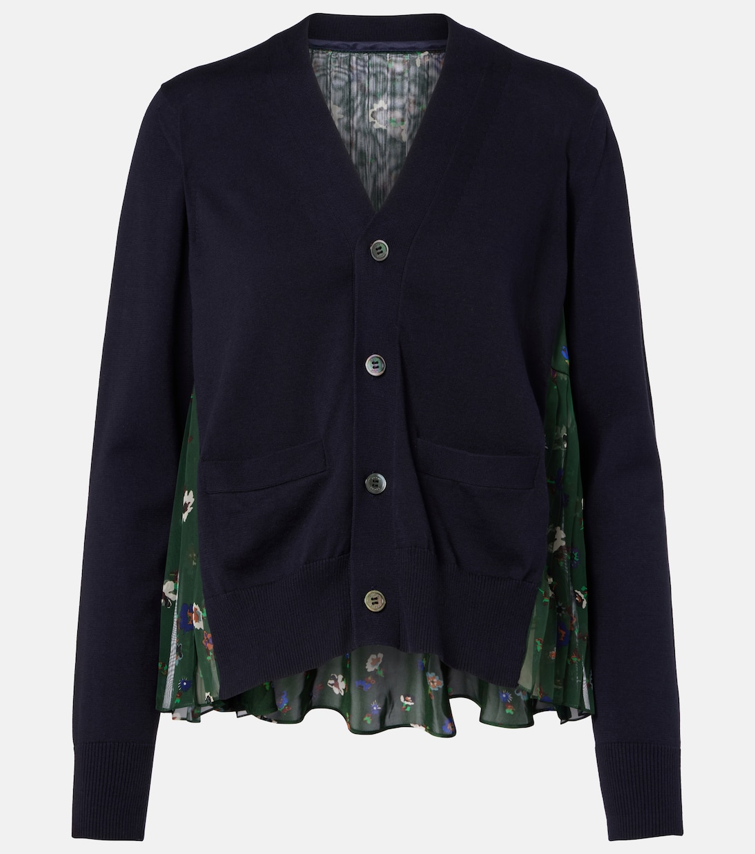 Floral cotton cardigan | Sacai