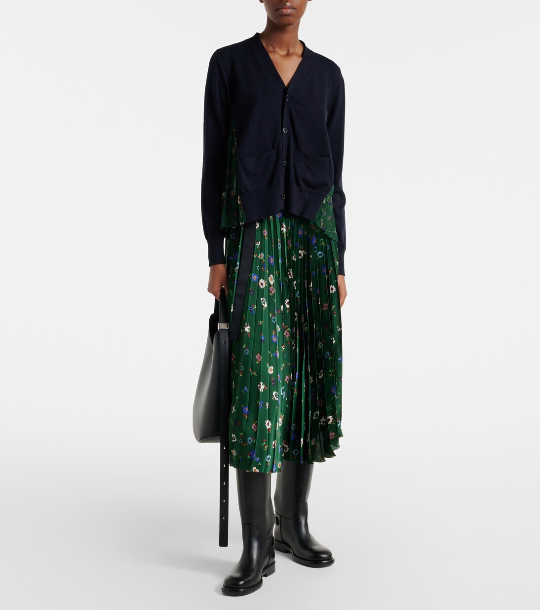 Floral cotton cardigan | Sacai