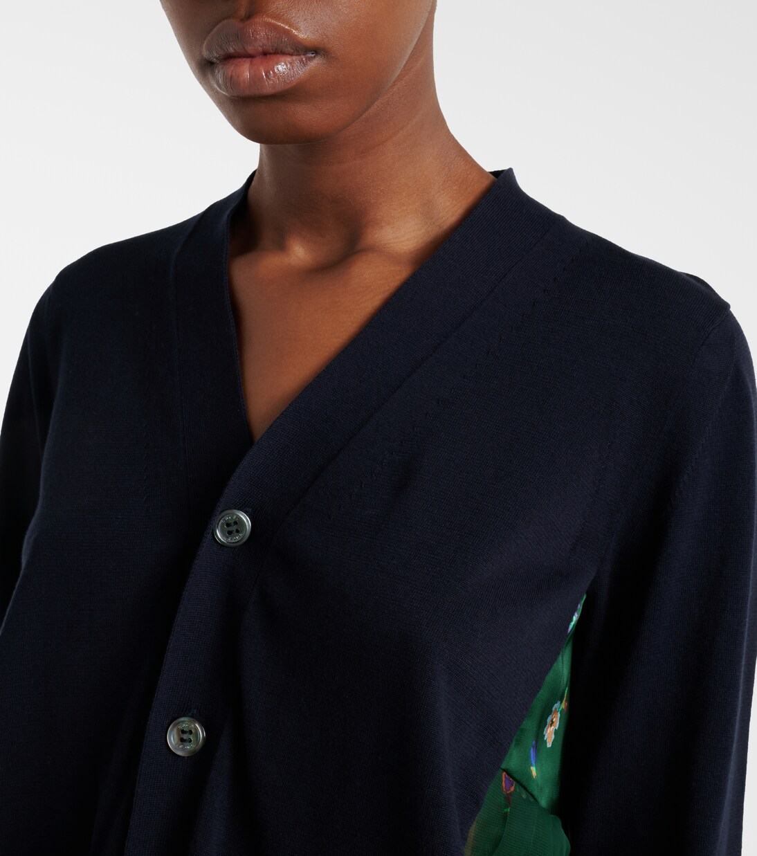 Floral cotton cardigan | Sacai
