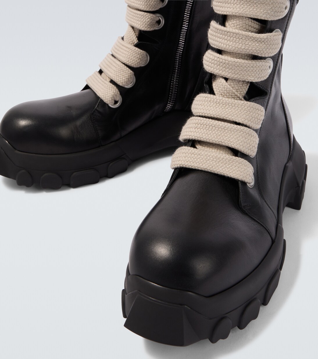 Jumbolace Army leather combat boots | Rick Owens