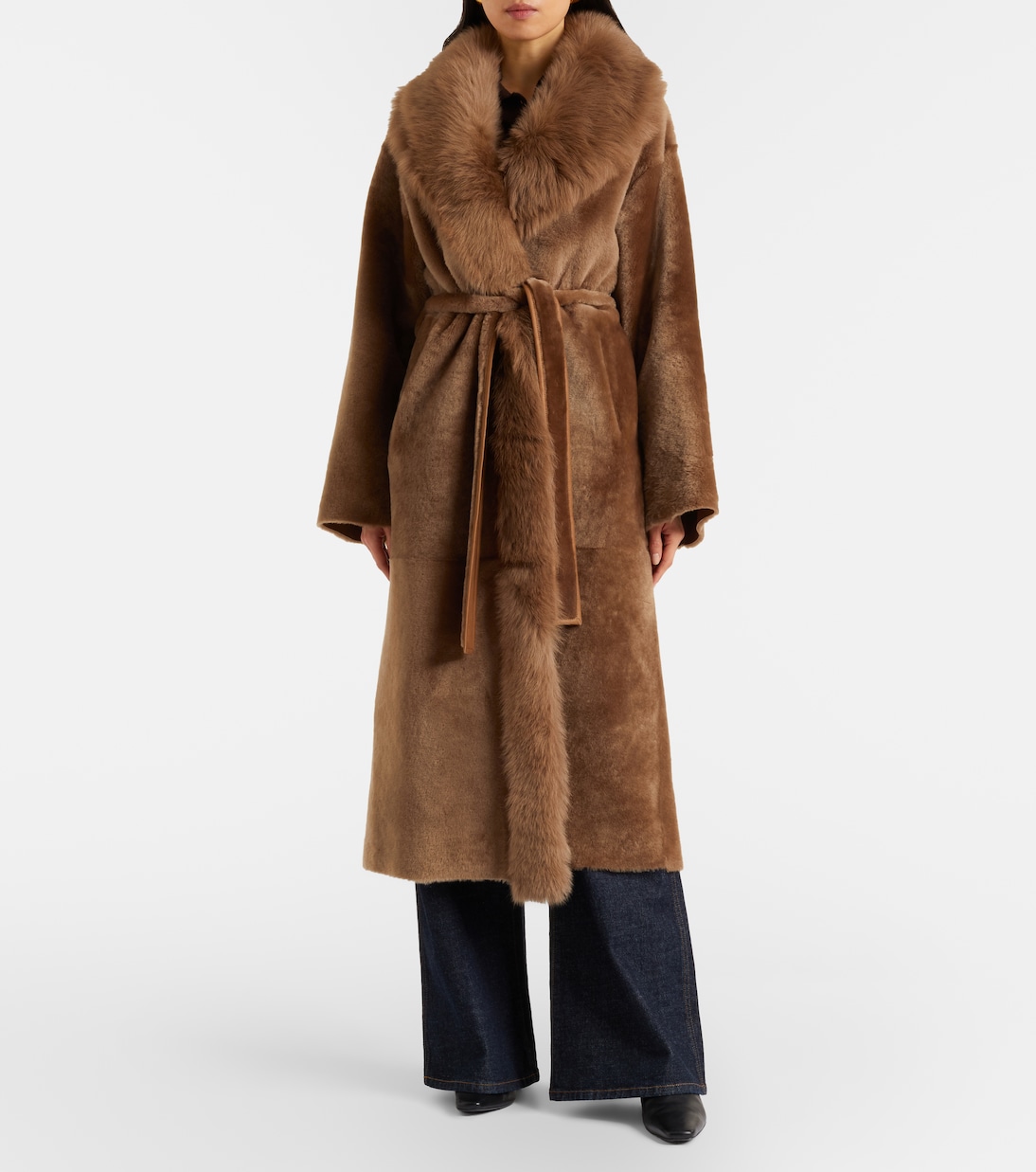 Isadora shearling wrap coat | Nour Hammour