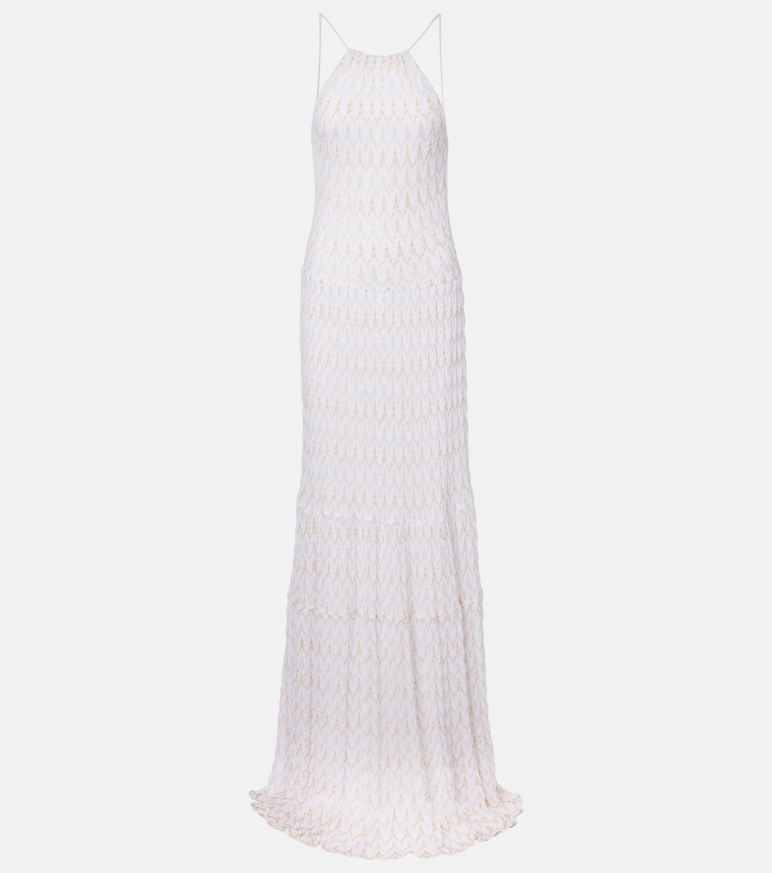 Halterneck open-back lamé gown | Missoni