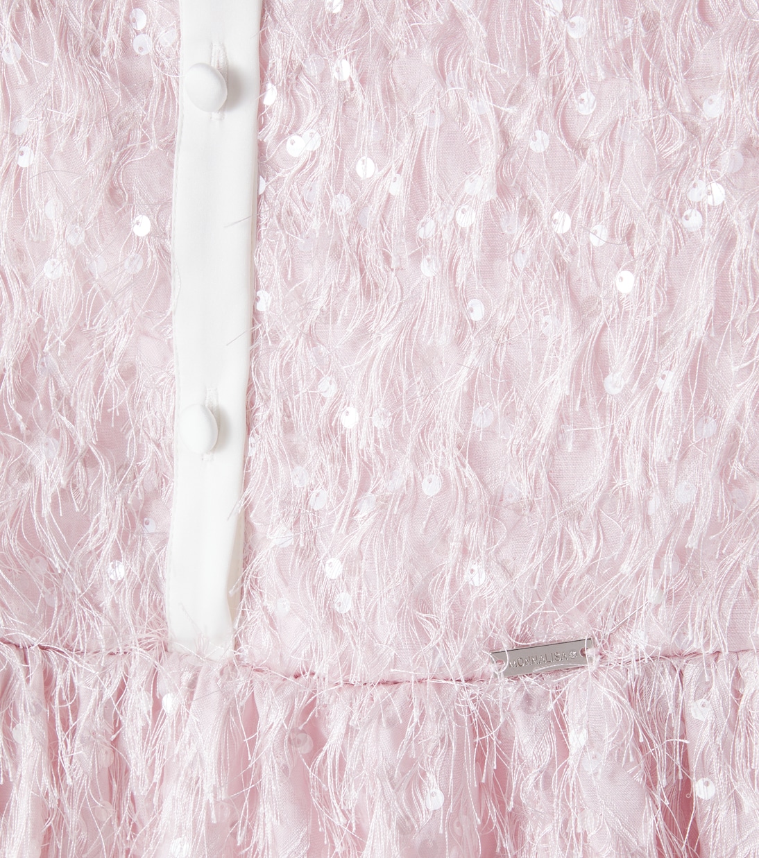 Fringed sequined shirt dress | Monnalisa