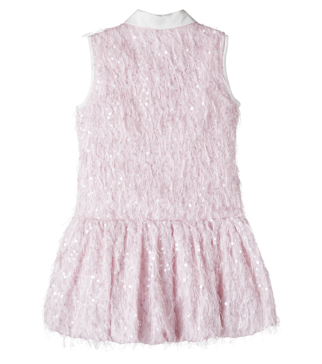 Fringed sequined shirt dress | Monnalisa