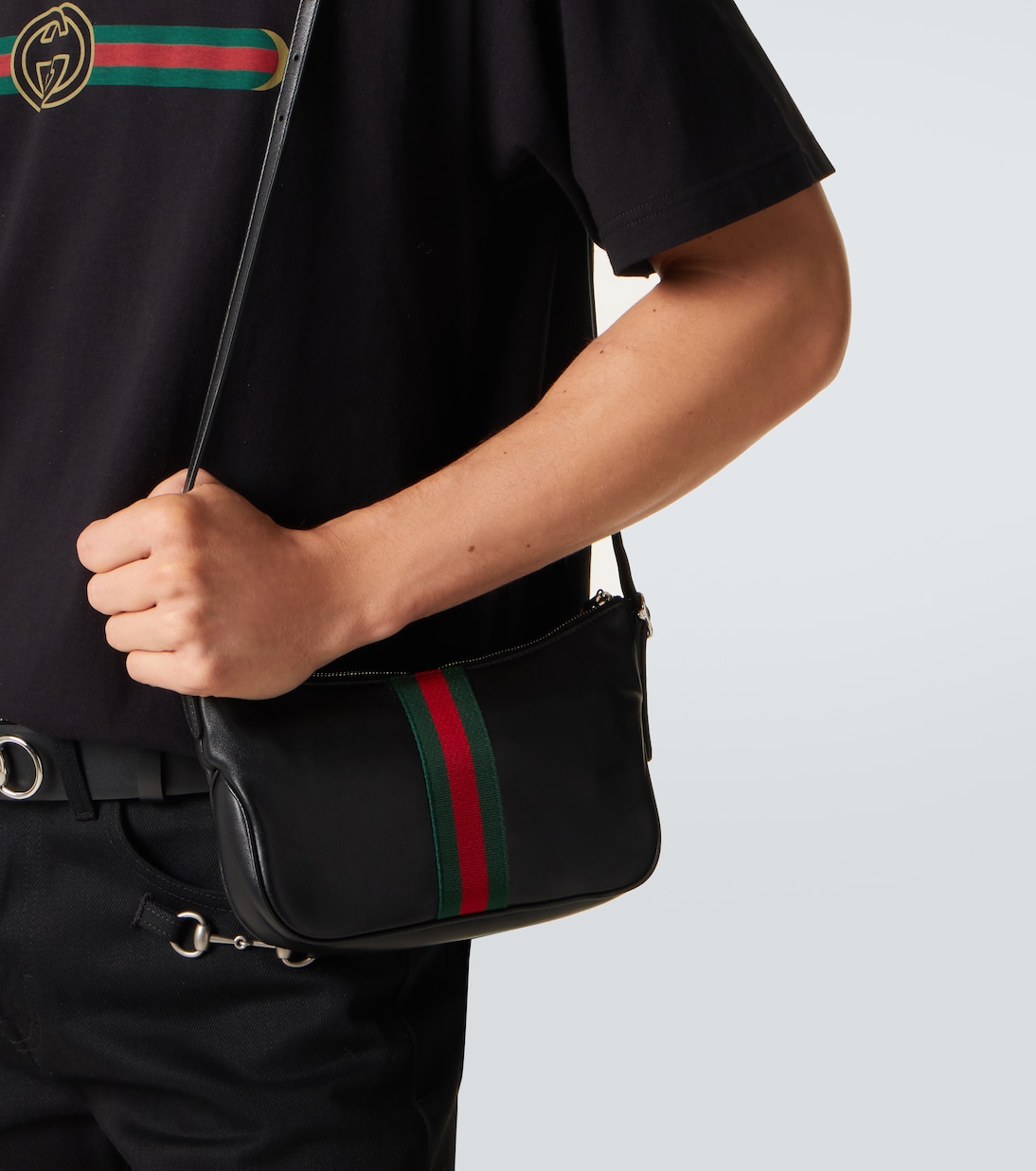 Lunetta Small leather crossbody bag | Gucci